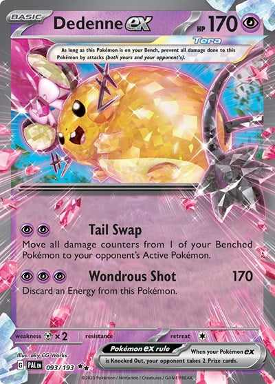 Dedenne ex - 093 (SV02: Paldea Evolved) Near Mint Holofoil