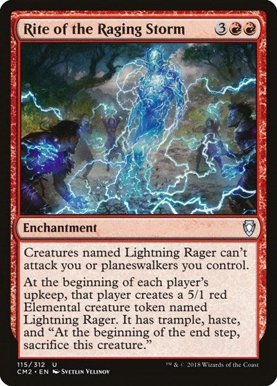 Rite of the Raging Storm (Commander Anthology Volume II) Light Play