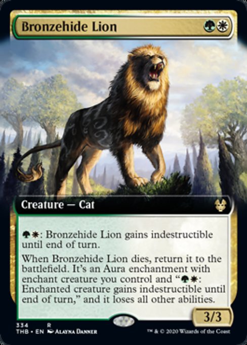 Bronzehide Lion (Extended Art) (Theros Beyond Death) Near Mint