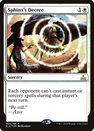 Sphinx's Decree (Promos: Prerelease Cards) Near Mint Foil