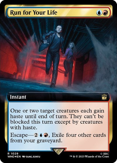 Run for Your Life (Extended Art) (Surge Foil) (Universes Beyond: Doctor Who) Light Play Foil