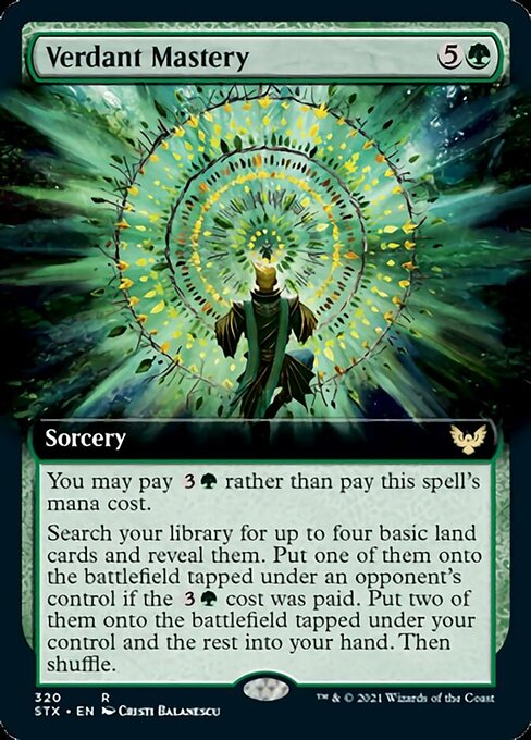 Verdant Mastery (Extended Art) (Strixhaven) Near Mint