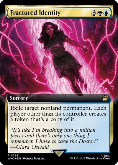 Fractured Identity (Extended Art) (Surge Foil) (Universes Beyond: Doctor Who) Near Mint Foil
