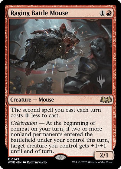 Raging Battle Mouse (Promo Pack: Wilds of Eldraine) Near Mint Foil