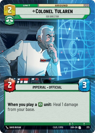 Colonel Yularen ISB Director (Hyperspace) (Spark of Rebellion) Near Mint