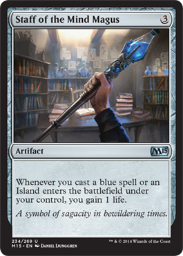 Staff of the Mind Magus (Magic 2015 Core Set) Light Play Foil