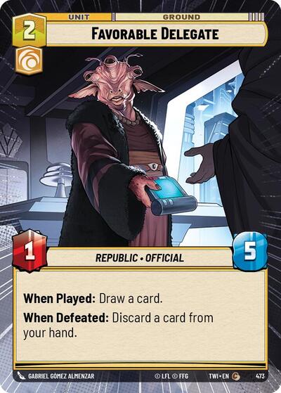 Favorable Delegate (Hyperspace) (Twilight of the Republic) Near Mint