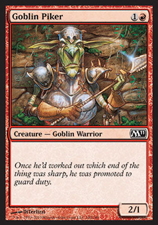 Goblin Piker (Magic 2011 Core Set) Medium Play Foil