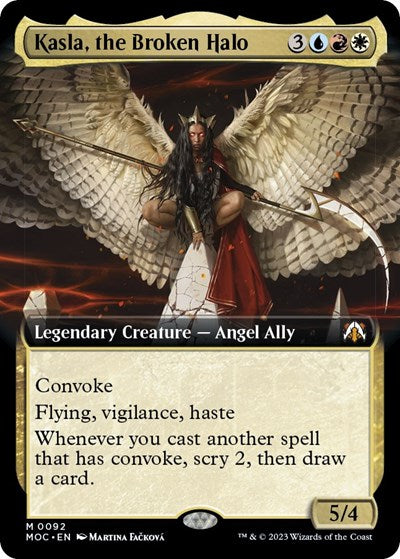 Kasla, the Broken Halo (Extended Art) (Commander: March of the Machine) Light Play Foil