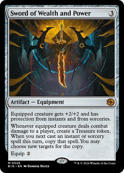 Sword of Wealth and Power (Outlaws of Thunder Junction: The Big Score) Light Play Foil