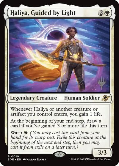 Haliya, Guided by Light (Promo Pack: Edge of Eternities) Near Mint Foil