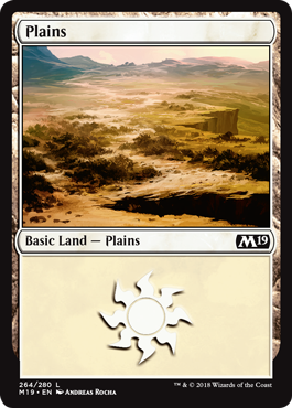 Plains (264) (Magic 2019 Core Set) Light Play
