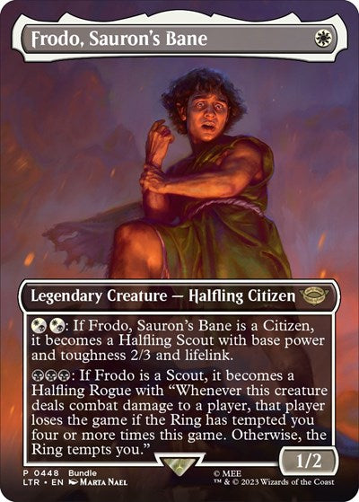 Frodo, Sauron's Bane (Borderless) (Universes Beyond: The Lord of the Rings: Tales of Middle-earth) Near Mint Foil