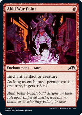 Akki War Paint (Kamigawa: Neon Dynasty) Light Play Foil