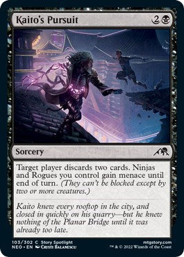 Kaito's Pursuit (Kamigawa: Neon Dynasty) Light Play Foil