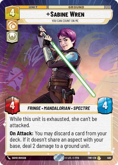 Sabine Wren You Can Count On Me (Hyperspace) (Twilight of the Republic) Near Mint Foil