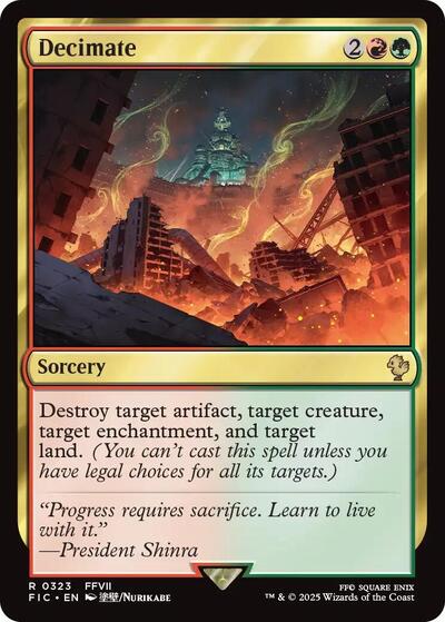 Decimate (Surge Foil) (Commander: FINAL FANTASY) Medium Play Foil