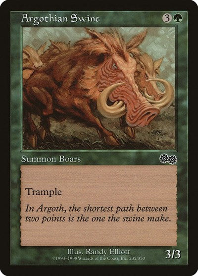 Argothian Swine (Urza's Saga) Medium Play