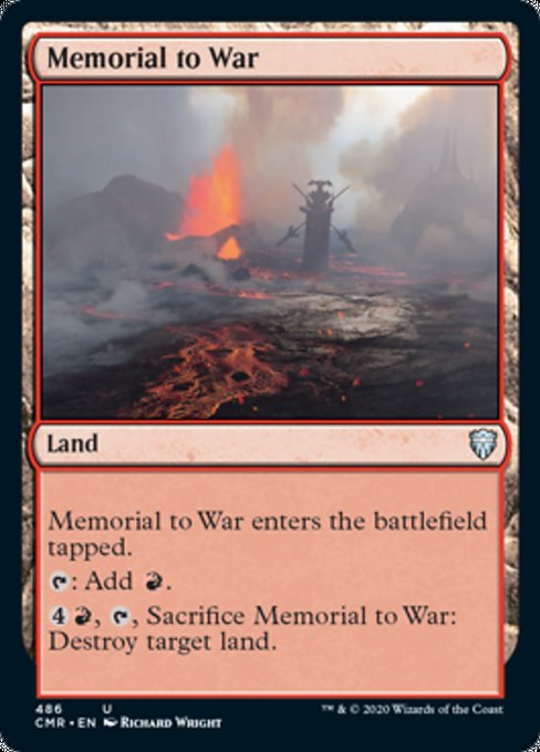 Memorial to War (Commander 2020 Commander Legends) Light Play