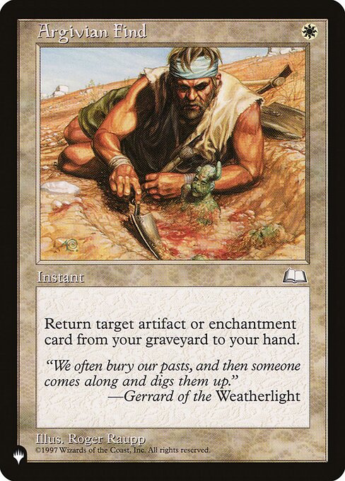 Argivian Find (The List) Light Play