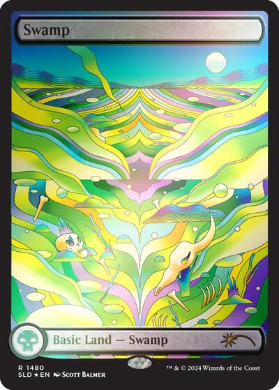 Swamp (1480) (Rainbow Foil) (Secret Lair) Near Mint Foil