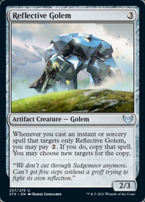 Reflective Golem (Strixhaven) Near Mint Foil