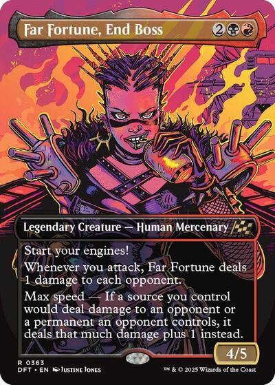 Far fortune, End Boss (Borderless) (Aetherdrift) Near Mint Foil