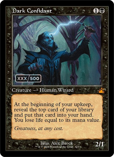 Dark Confidant (Retro Frame) (Serial Numbered) (Ravnica Remastered) Near Mint Foil
