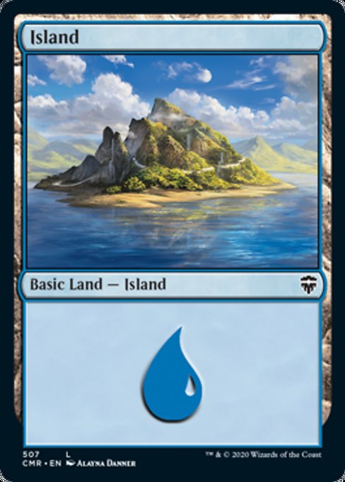 Island (507) (Commander 2020 Commander Legends) Light Play