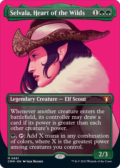 Selvala, Heart of the Wilds (Borderless) (Commander Masters) Near Mint