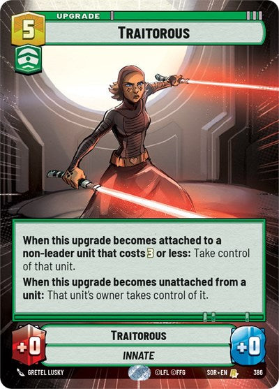Traitorous (Hyperspace) (Spark of Rebellion) Near Mint Foil