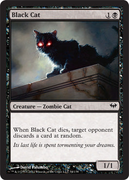 Black Cat (Dark Ascension) Medium Play Foil