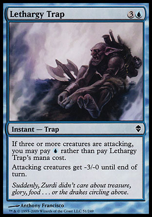 Lethargy Trap (Zendikar) Medium Play Foil