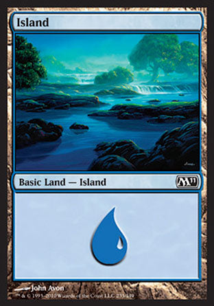 Island (235) (Magic 2011 Core Set) Light Play