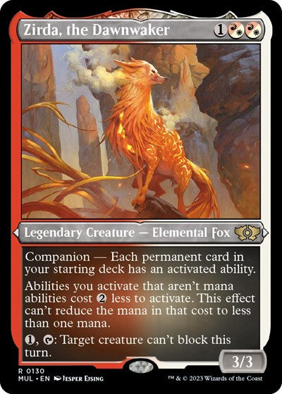 Zirda, the Dawnwaker (Foil Etched) (March of the Machine: Multiverse Legends) Light Play Foil
