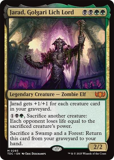 Jarad, Golgari Lich Lord (Commander: Tarkir: Dragonstorm) Light Play
