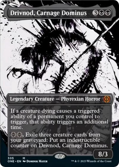 Drivnod, Carnage Dominus (Borderless) (Phyrexia: All Will Be One) Near Mint