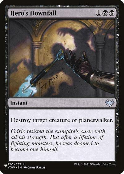 Hero's Downfall (The List) Light Play