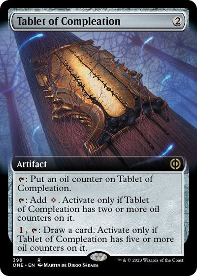 Tablet of Compleation (Extended Art) (Phyrexia: All Will Be One) Near Mint