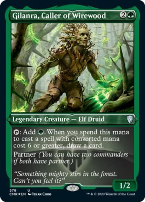 Gilanra, Caller of Wirewood (Foil Etched) (Commander Legends) Light Play Foil