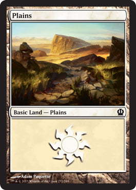 Plains (232) (Theros) Medium Play Foil