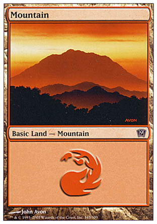 Mountain (345) (9th Edition) Near Mint