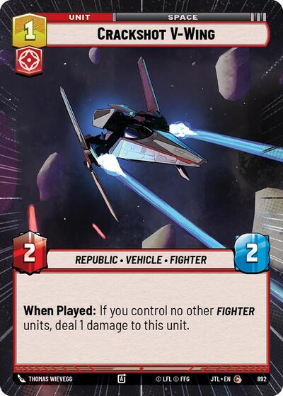 Crackshot V-Wing (Hyperspace Foil) (Jump to Lightspeed) Near Mint Foil