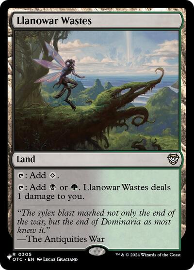 Llanowar Wastes (OTC) (The List) Light Play