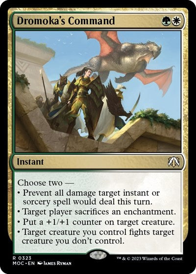 Dromoka's Command (Commander: March of the Machine) Light Play