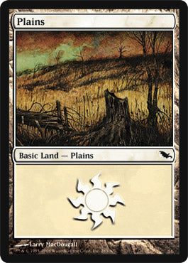 Plains (285) (Shadowmoor) Light Play Foil
