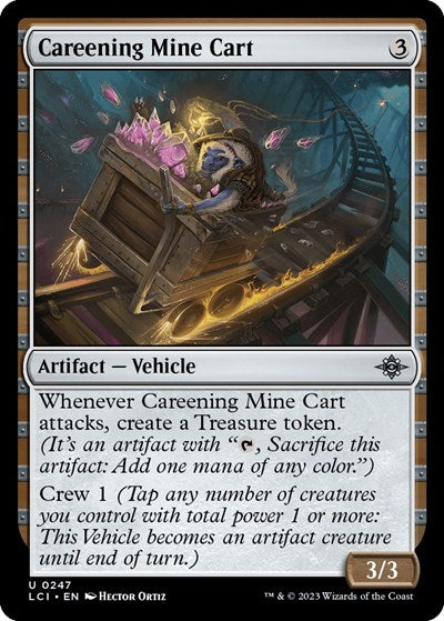Careening Mine Cart (The Lost Caverns of Ixalan) Light Play Foil