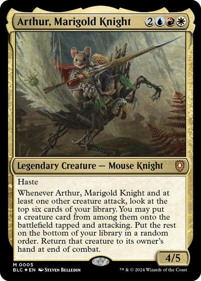 Arthur, Marigold Knight (Commander: Bloomburrow) Light Play Foil