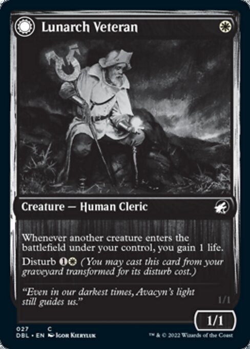 Lunarch Veteran / Luminous Phantom (Innistrad: Double Feature) Light Play