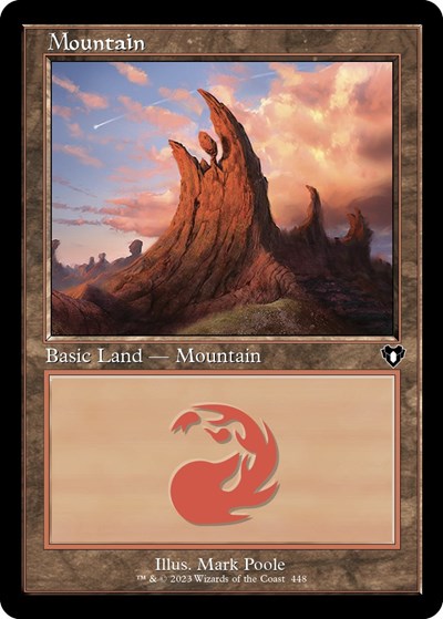 Mountain (448) (Retro Frame) (Commander Masters) Near Mint